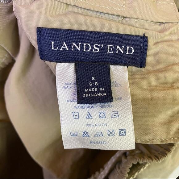 Lands' End Tan 100% Nylon Hiking Active Fishing Pants Size Small - Picture 7 of 8